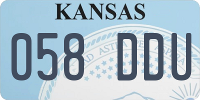 KS license plate 058DDU
