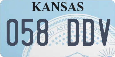KS license plate 058DDV