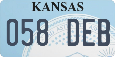 KS license plate 058DEB