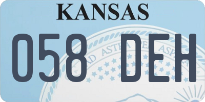 KS license plate 058DEH