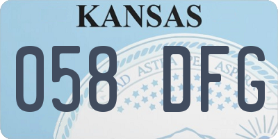 KS license plate 058DFG