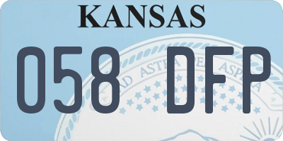 KS license plate 058DFP