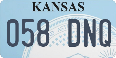 KS license plate 058DNQ