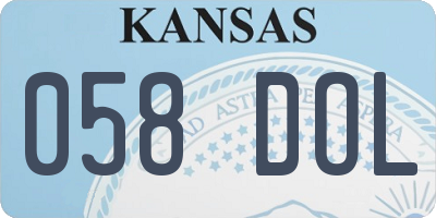 KS license plate 058DOL
