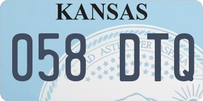 KS license plate 058DTQ