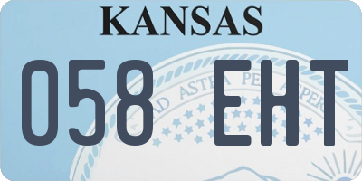 KS license plate 058EHT
