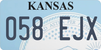 KS license plate 058EJX