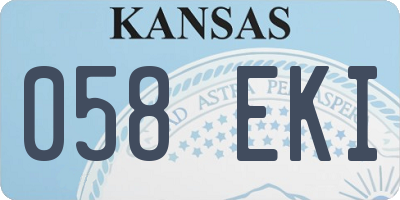 KS license plate 058EKI