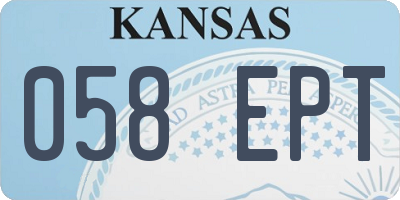KS license plate 058EPT