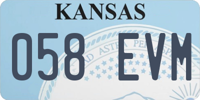 KS license plate 058EVM