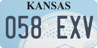 KS license plate 058EXV