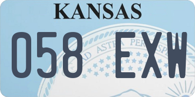 KS license plate 058EXW