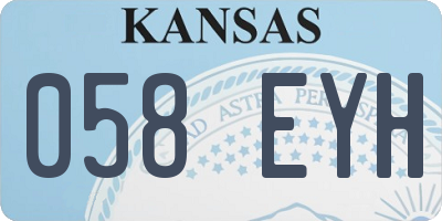 KS license plate 058EYH
