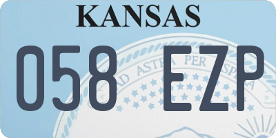KS license plate 058EZP
