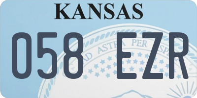 KS license plate 058EZR