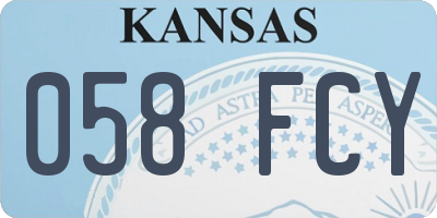 KS license plate 058FCY
