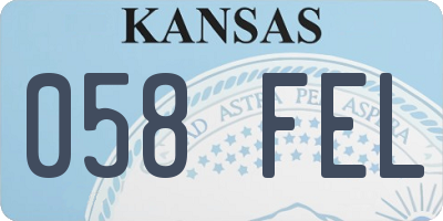 KS license plate 058FEL