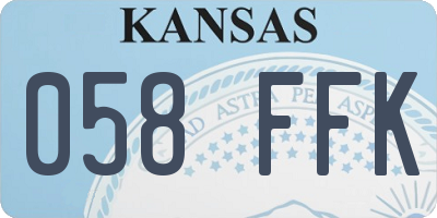 KS license plate 058FFK
