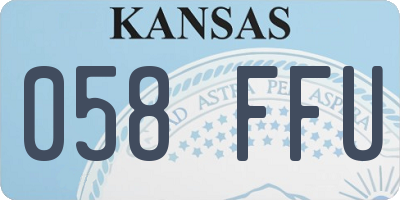 KS license plate 058FFU