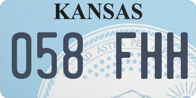 KS license plate 058FHH