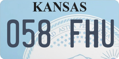 KS license plate 058FHU