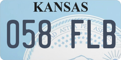 KS license plate 058FLB