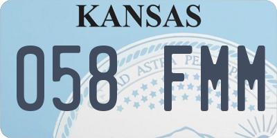 KS license plate 058FMM