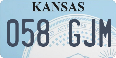 KS license plate 058GJM