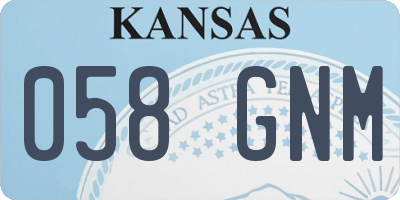KS license plate 058GNM