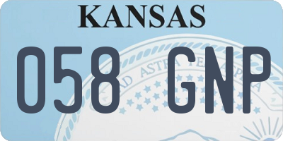 KS license plate 058GNP