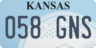 KS license plate 058GNS