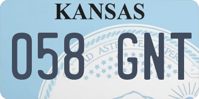 KS license plate 058GNT