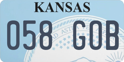KS license plate 058GOB
