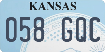 KS license plate 058GQC