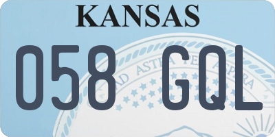 KS license plate 058GQL