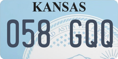 KS license plate 058GQQ
