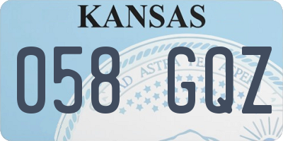 KS license plate 058GQZ