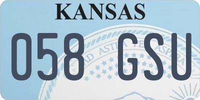 KS license plate 058GSU