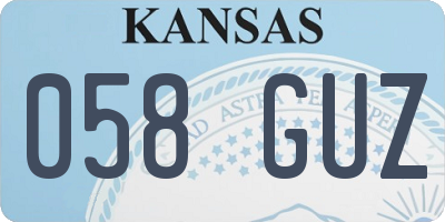 KS license plate 058GUZ