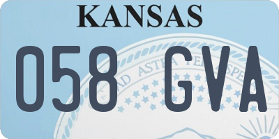 KS license plate 058GVA
