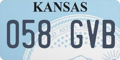 KS license plate 058GVB