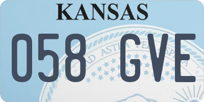 KS license plate 058GVE
