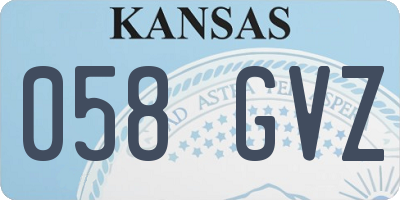 KS license plate 058GVZ