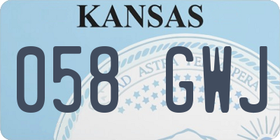 KS license plate 058GWJ