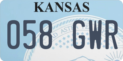 KS license plate 058GWR
