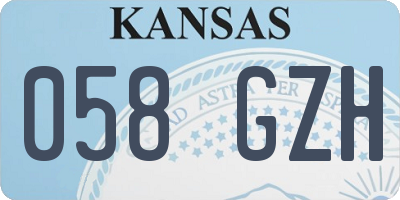 KS license plate 058GZH