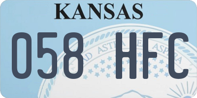 KS license plate 058HFC