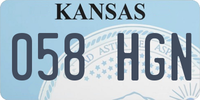 KS license plate 058HGN