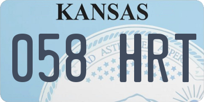 KS license plate 058HRT