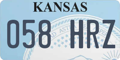 KS license plate 058HRZ